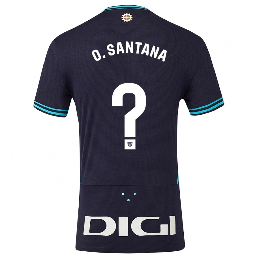 Danxen Femme Maillot Olatz Santana Amado #0 Marine Bleu Ciel Tenues Extérieur 2025/26 T-Shirt
