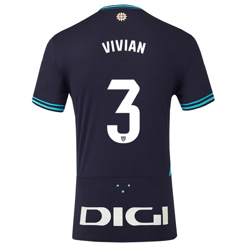 Danxen Femme Maillot Dani Vivian #3 Marine Bleu Ciel Tenues Extérieur 2025/26 T-Shirt