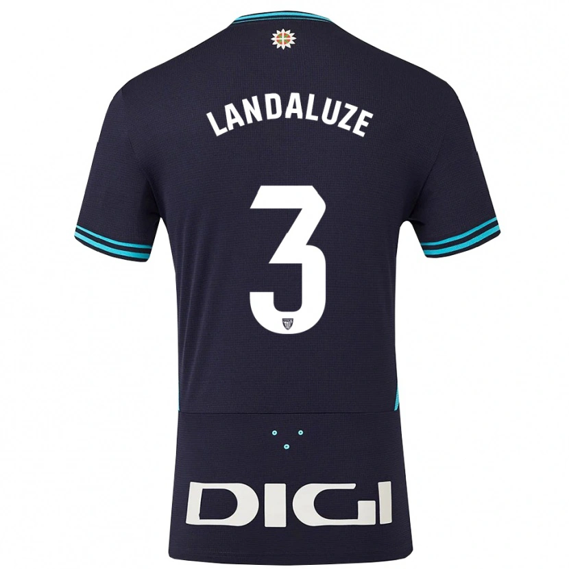 Danxen Femme Maillot Naia Landaluze Marquínez #3 Marine Bleu Ciel Tenues Extérieur 2025/26 T-Shirt