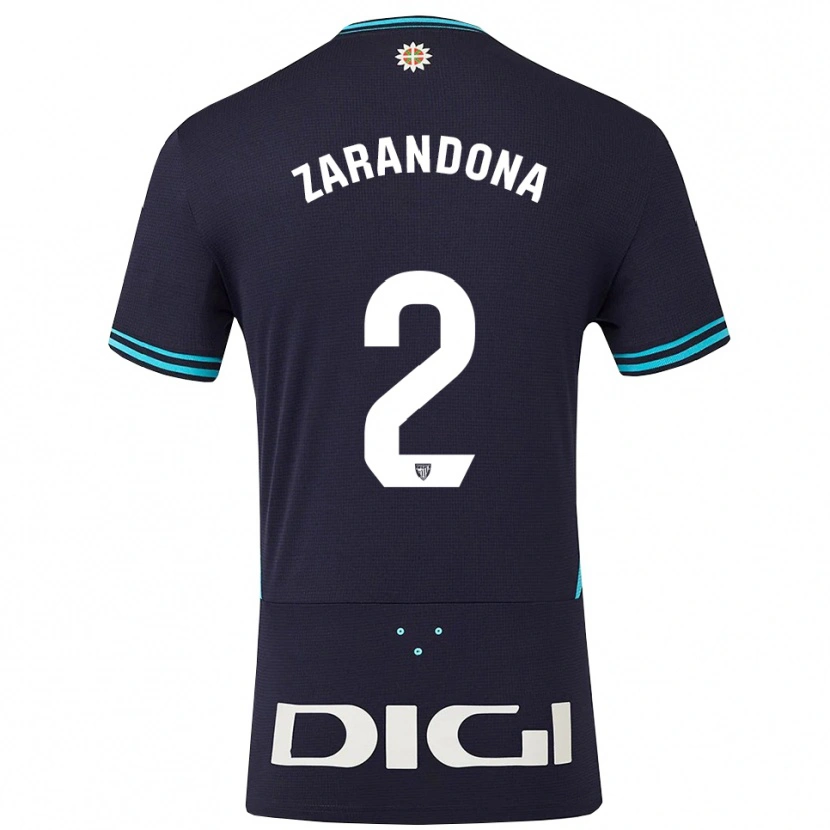 Danxen Femme Maillot Telmo Zarandona #2 Marine Bleu Ciel Tenues Extérieur 2025/26 T-Shirt