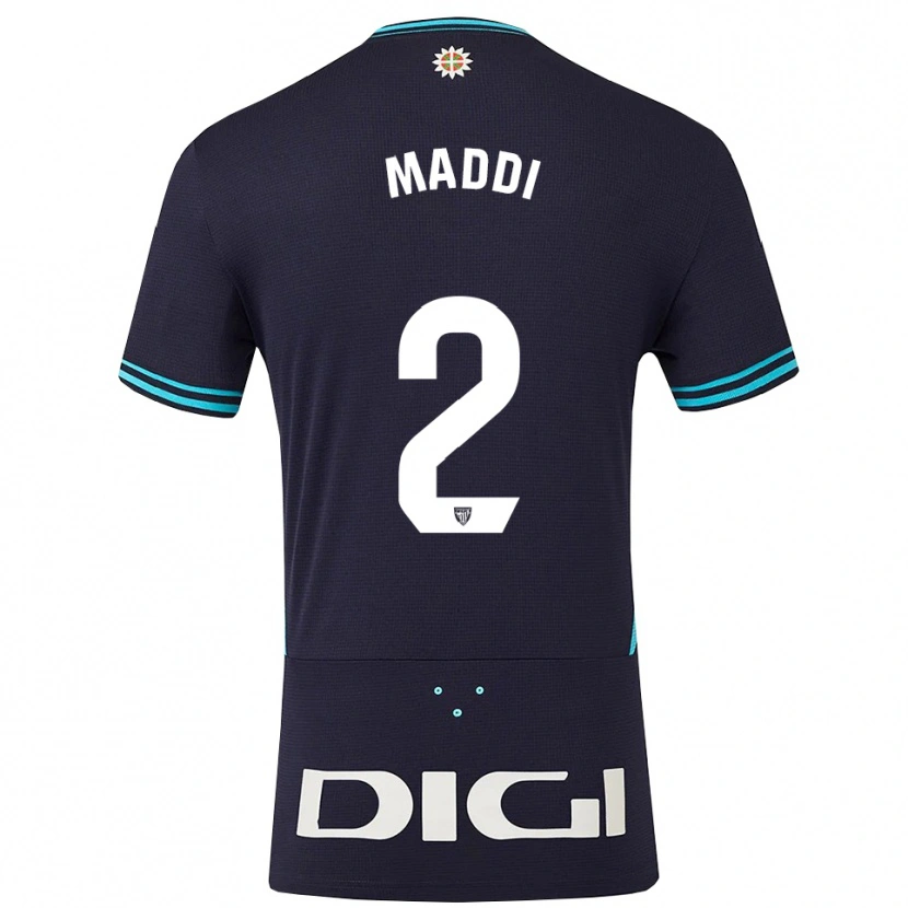 Danxen Femme Maillot Maddi Torre Larrañaga #2 Marine Bleu Ciel Tenues Extérieur 2025/26 T-Shirt