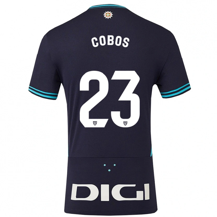 Danxen Femme Maillot Alain Cobos #23 Marine Bleu Ciel Tenues Extérieur 2025/26 T-Shirt