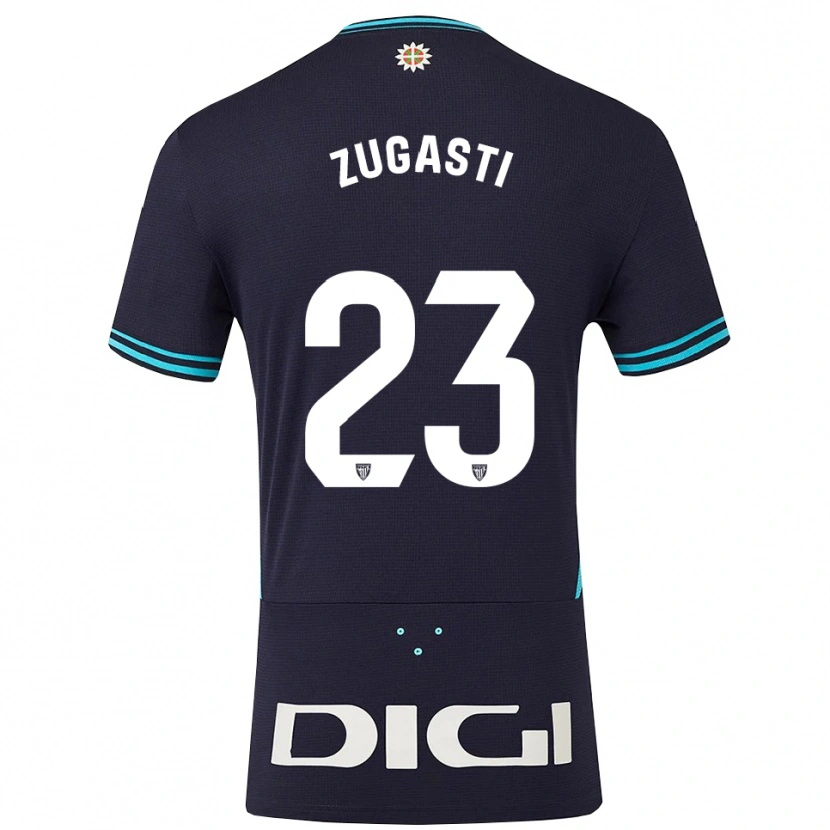 Danxen Femme Maillot Patricia Zugasti Oses #23 Marine Bleu Ciel Tenues Extérieur 2025/26 T-Shirt
