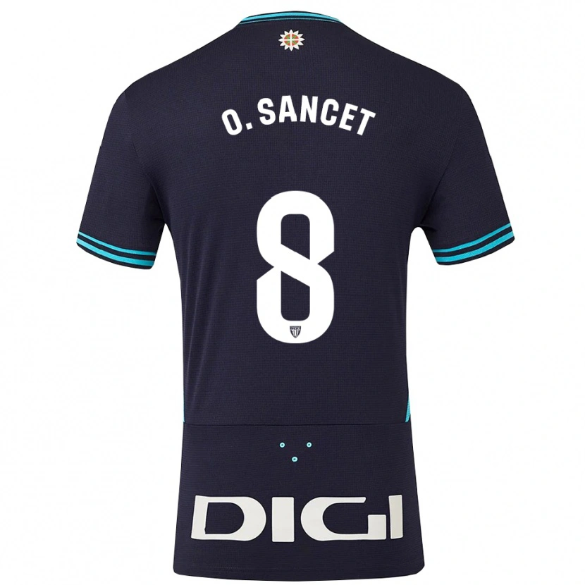 Danxen Femme Maillot Oihan Sancet #8 Marine Bleu Ciel Tenues Extérieur 2025/26 T-Shirt