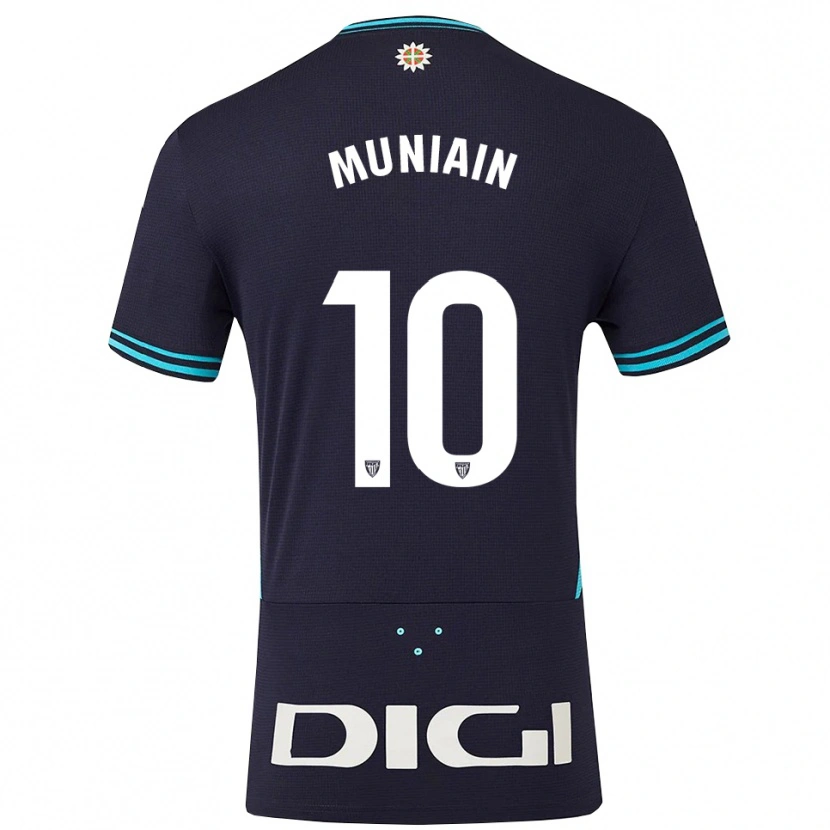 Danxen Femme Maillot Iker Muniain #10 Marine Bleu Ciel Tenues Extérieur 2025/26 T-Shirt