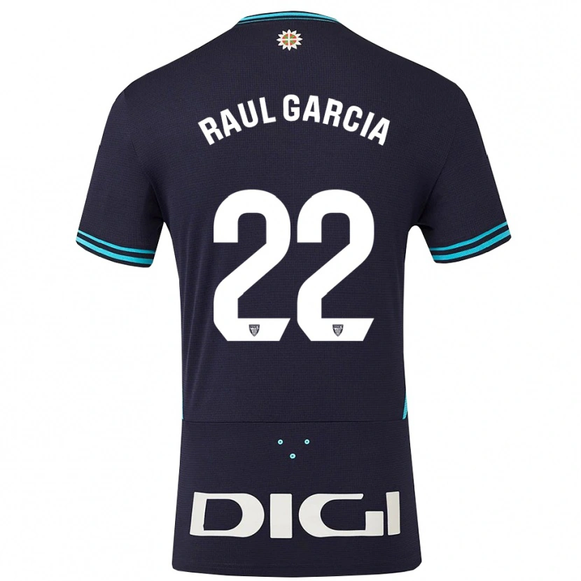 Danxen Femme Maillot Raul Garcia #22 Marine Bleu Ciel Tenues Extérieur 2025/26 T-Shirt