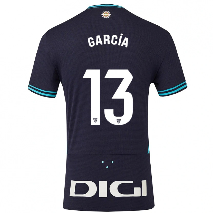Danxen Femme Maillot Simón García #13 Marine Bleu Ciel Tenues Extérieur 2025/26 T-Shirt