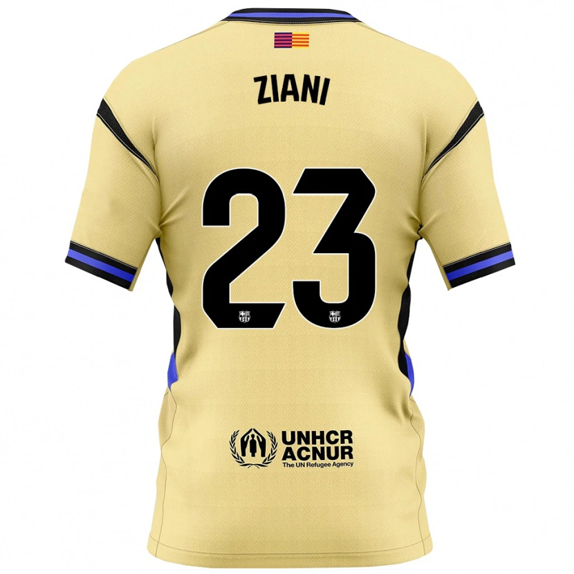 Danxen Femme Maillot Ismael Ziani #23 Jaune Noir Tenues Extérieur 2025/26 T-Shirt