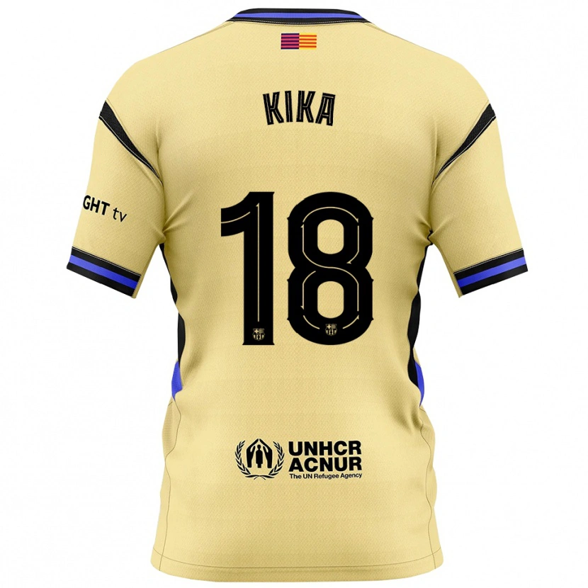 Danxen Femme Maillot Kika Nazareth #18 Jaune Noir Tenues Extérieur 2025/26 T-Shirt