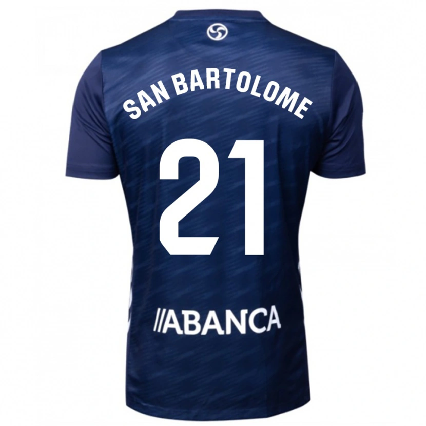 Danxen Femme Maillot Victor San Bartolome #21 Marine Blanc Tenues Extérieur 2025/26 T-Shirt