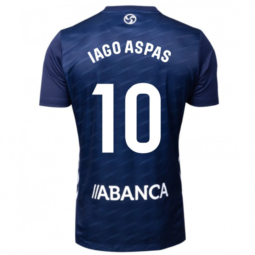 Danxen Femme Maillot Iago Aspas #10 Marine Blanc Tenues Extérieur 2025/26 T-Shirt