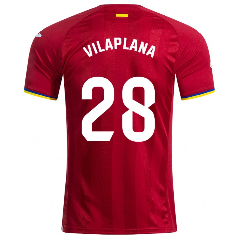 Danxen Femme Maillot Marc Vilaplana #28 Rouge Jaune Bleu Tenues Extérieur 2025/26 T-Shirt