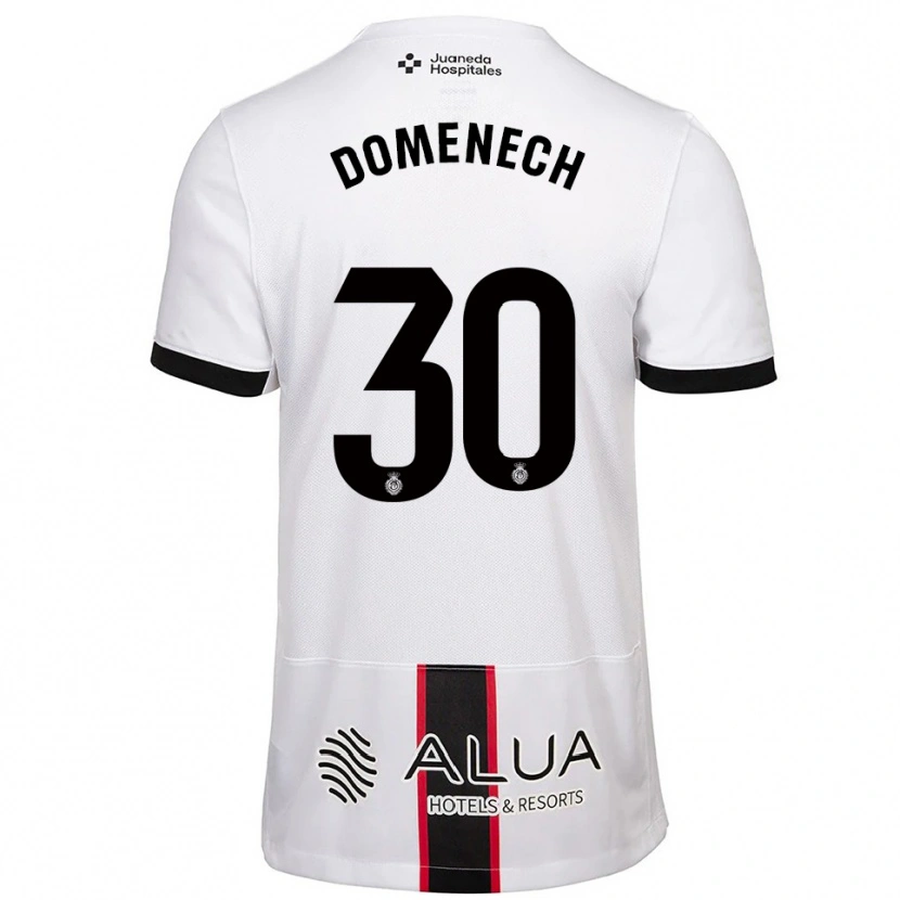 Danxen Femme Maillot Marc Domènech #30 Blanc Noir Tenues Extérieur 2025/26 T-Shirt