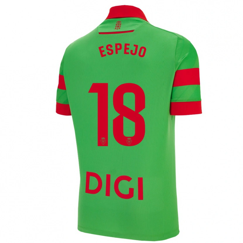Danxen Femme Maillot Diego Espejo #18 Vert Rouge Tenues Extérieur 2025/26 T-Shirt
