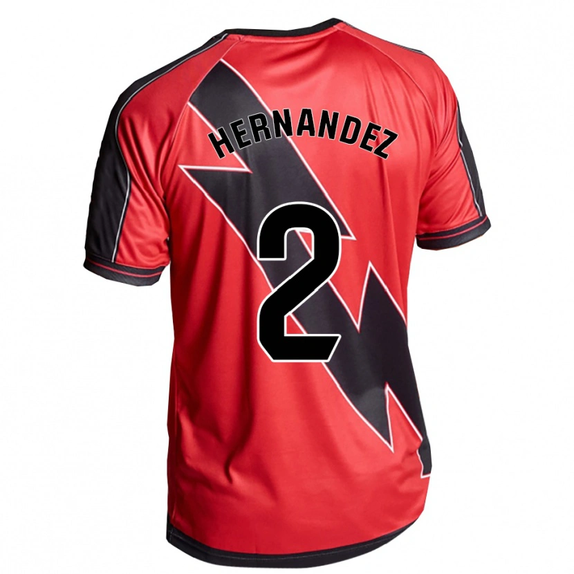 Danxen Femme Maillot Marco Hernández #2 Rouge Noir Tenues Extérieur 2025/26 T-Shirt