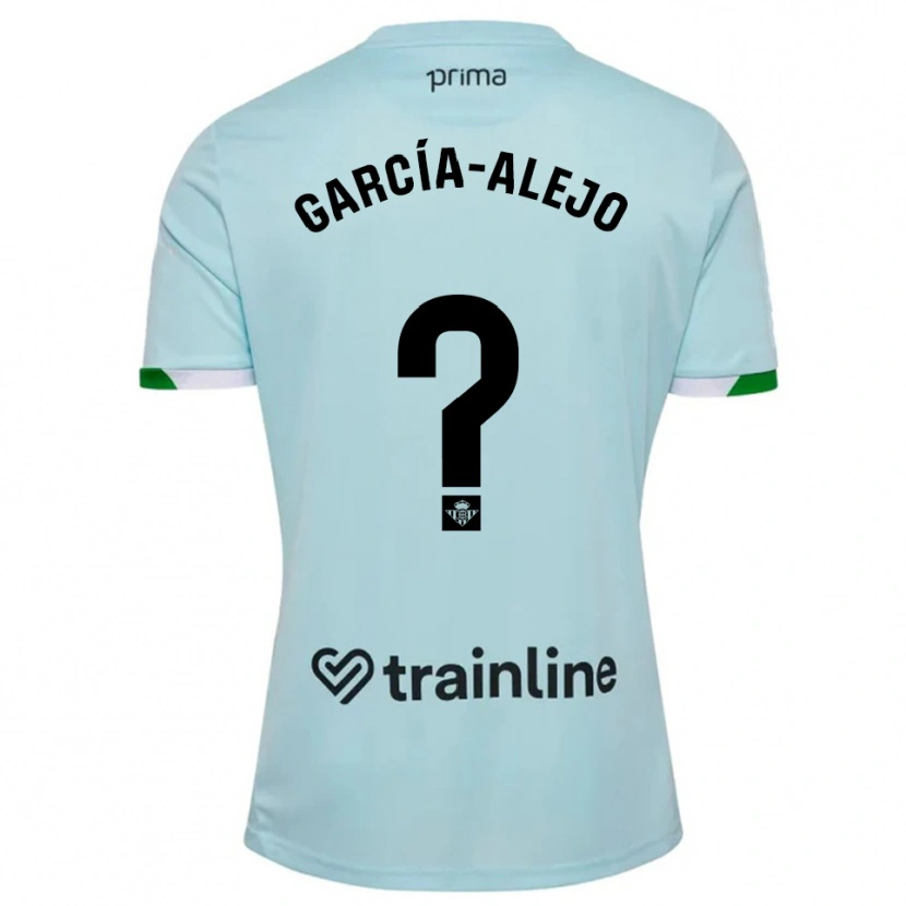 Danxen Femme Maillot Raúl García-Alejo #0 Bleu Ciel Vert Tenues Extérieur 2025/26 T-Shirt