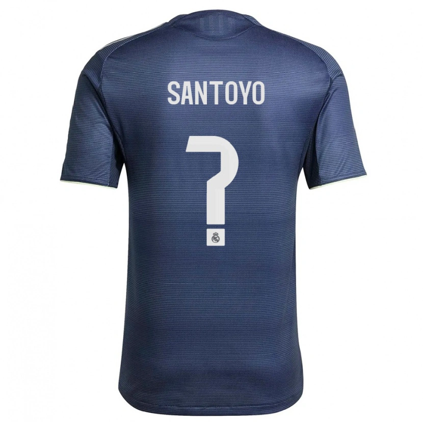 Danxen Femme Maillot Asier Santoyo #0 Marine Argent Tenues Extérieur 2025/26 T-Shirt