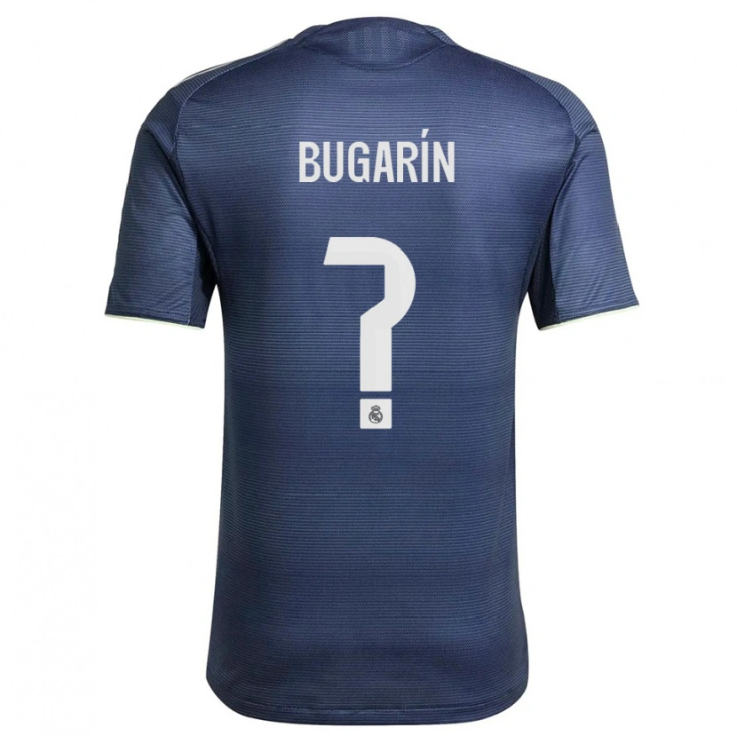 Danxen Femme Maillot Bryan Bugarín #0 Marine Argent Tenues Extérieur 2025/26 T-Shirt