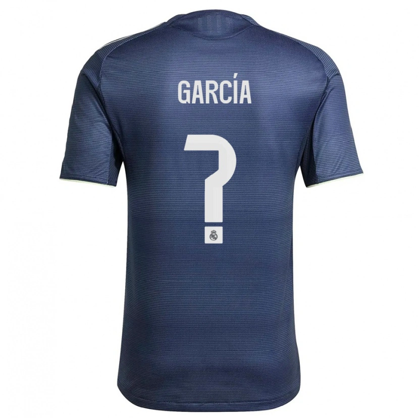 Danxen Femme Maillot Andrés García #0 Marine Argent Tenues Extérieur 2025/26 T-Shirt