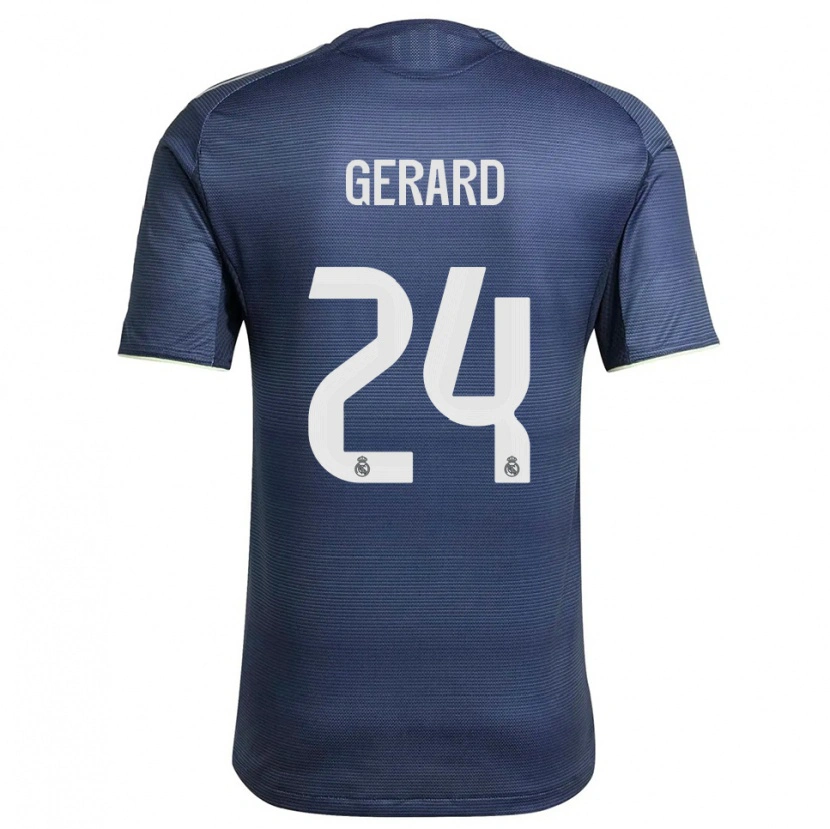 Danxen Femme Maillot Meline Gerard #24 Marine Argent Tenues Extérieur 2025/26 T-Shirt