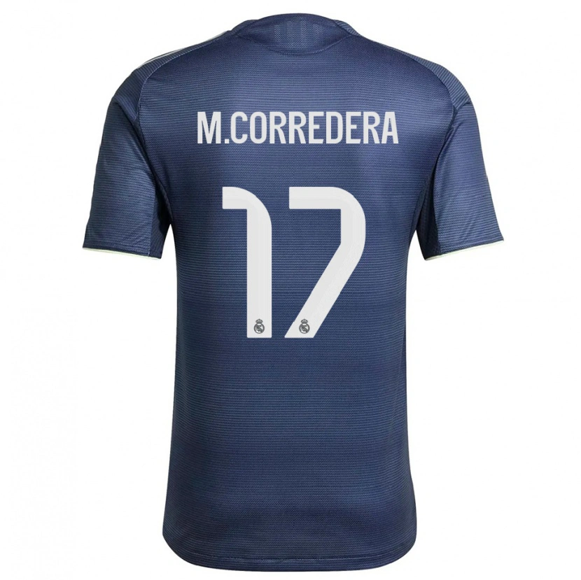 Danxen Femme Maillot Marta Corredera #17 Marine Argent Tenues Extérieur 2025/26 T-Shirt