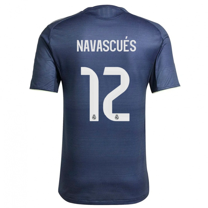 Danxen Femme Maillot Liberto Navascués #12 Marine Argent Tenues Extérieur 2025/26 T-Shirt