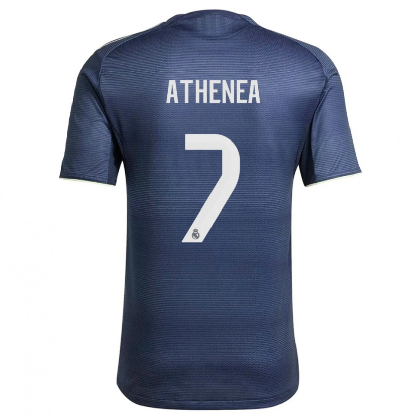 Danxen Femme Maillot Athenea Del Castillo #7 Marine Argent Tenues Extérieur 2025/26 T-Shirt