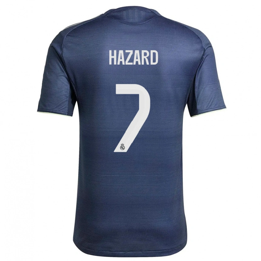 Danxen Femme Maillot Eden Hazard #7 Marine Argent Tenues Extérieur 2025/26 T-Shirt