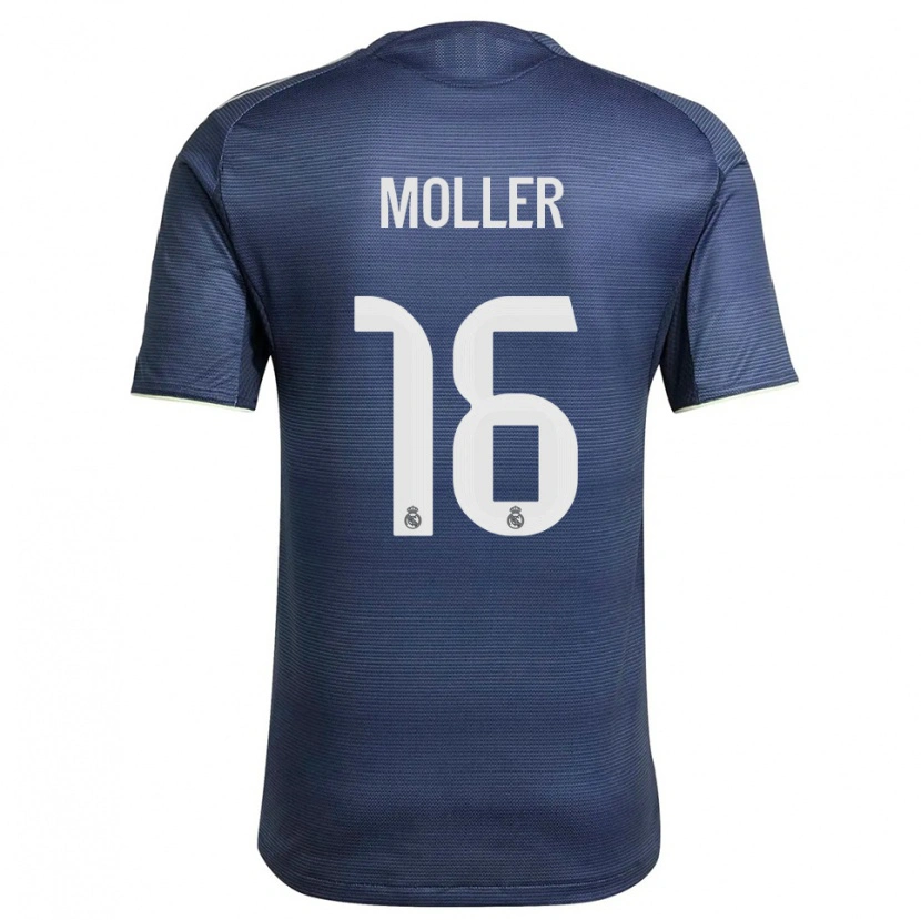 Danxen Femme Maillot Caroline Moller #16 Marine Argent Tenues Extérieur 2025/26 T-Shirt