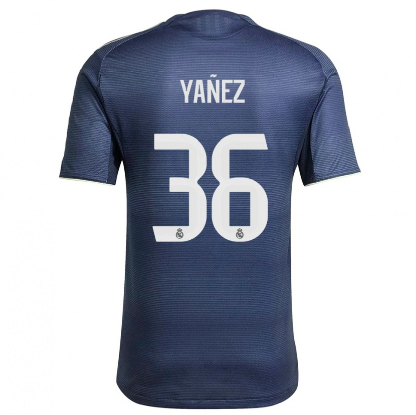 Danxen Femme Maillot Daniel Yáñez #36 Marine Argent Tenues Extérieur 2025/26 T-Shirt