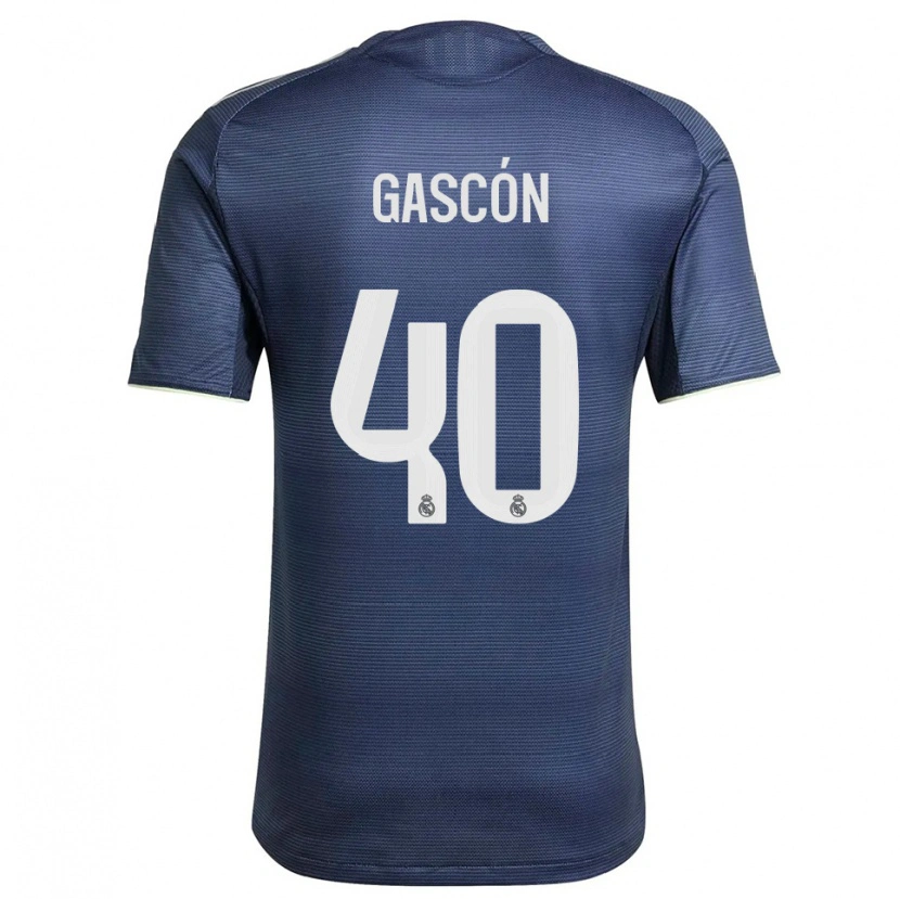 Danxen Femme Maillot Ignacio Gascón #40 Marine Argent Tenues Extérieur 2025/26 T-Shirt