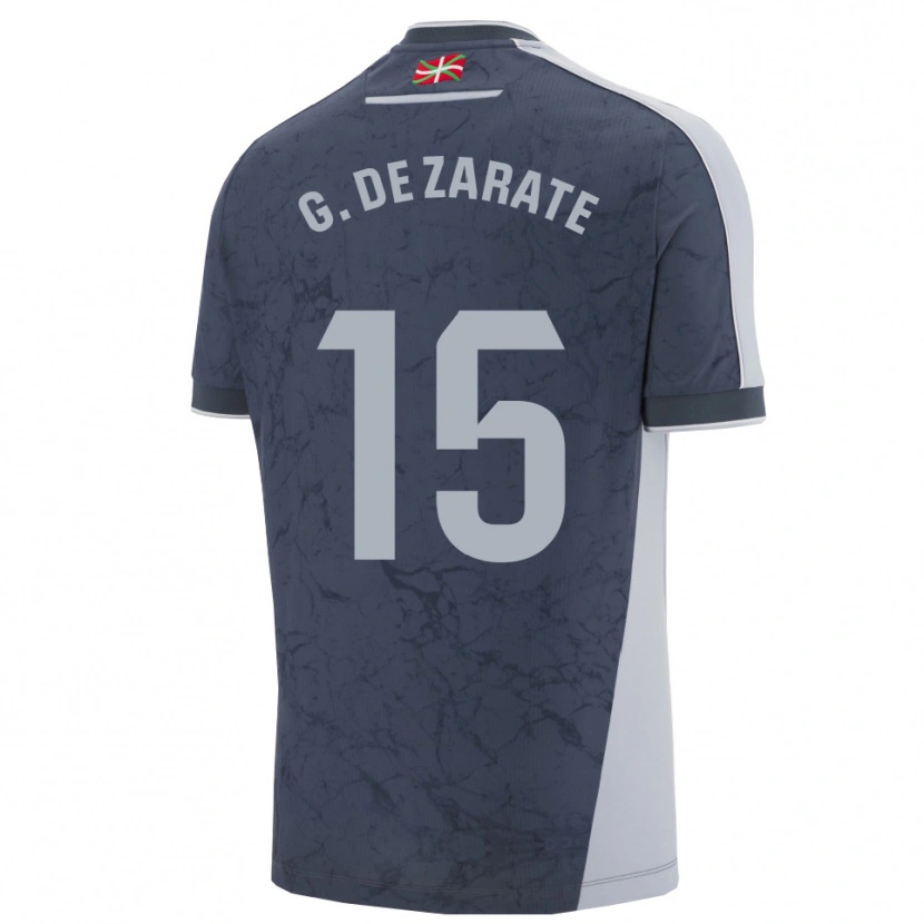 Danxen Femme Maillot Urko González De Zárate #15 Bleu Foncé Blanc Tenues Extérieur 2025/26 T-Shirt