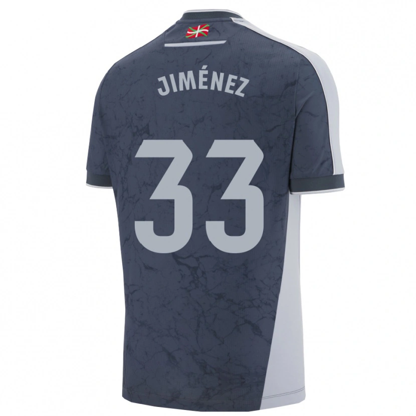 Danxen Femme Maillot Javier Jiménez #33 Bleu Foncé Blanc Tenues Extérieur 2025/26 T-Shirt