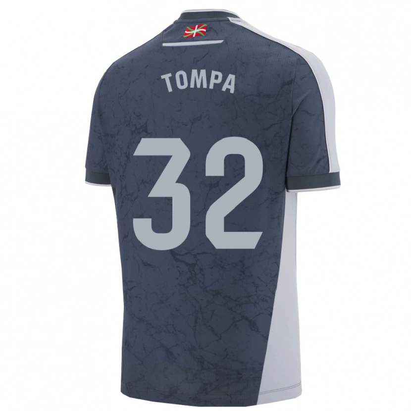 Danxen Femme Maillot Ákos Tompa #32 Bleu Foncé Blanc Tenues Extérieur 2025/26 T-Shirt
