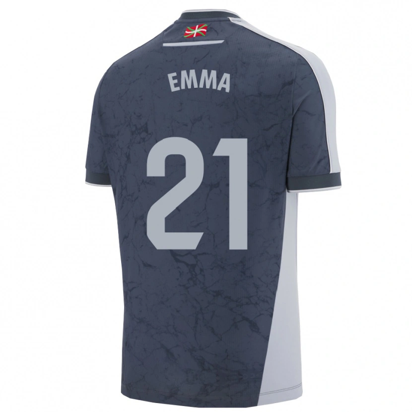 Danxen Femme Maillot Emma Ramírez #21 Bleu Foncé Blanc Tenues Extérieur 2025/26 T-Shirt