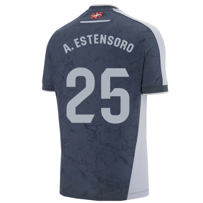 Danxen Femme Maillot Alazne Estensoro #25 Bleu Foncé Blanc Tenues Extérieur 2025/26 T-Shirt