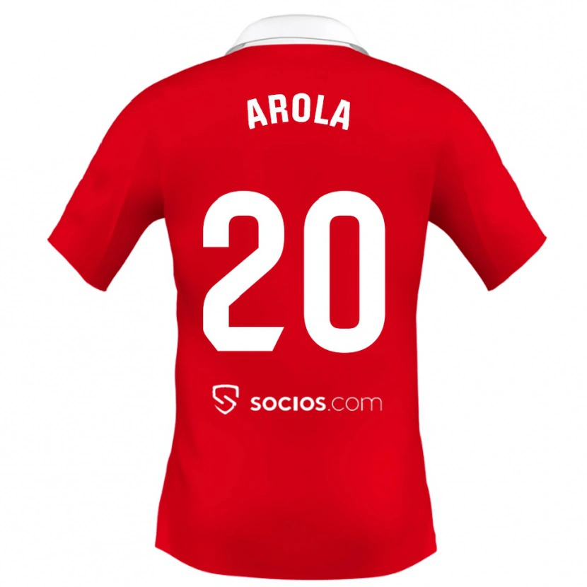 Danxen Femme Maillot Arola Aparicio Gili #20 Rouge Blanc Gris Tenues Extérieur 2025/26 T-Shirt