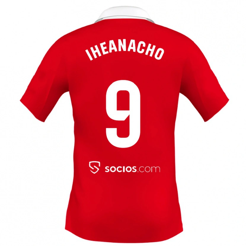 Danxen Femme Maillot Kelechi Iheanacho #9 Rouge Blanc Gris Tenues Extérieur 2025/26 T-Shirt