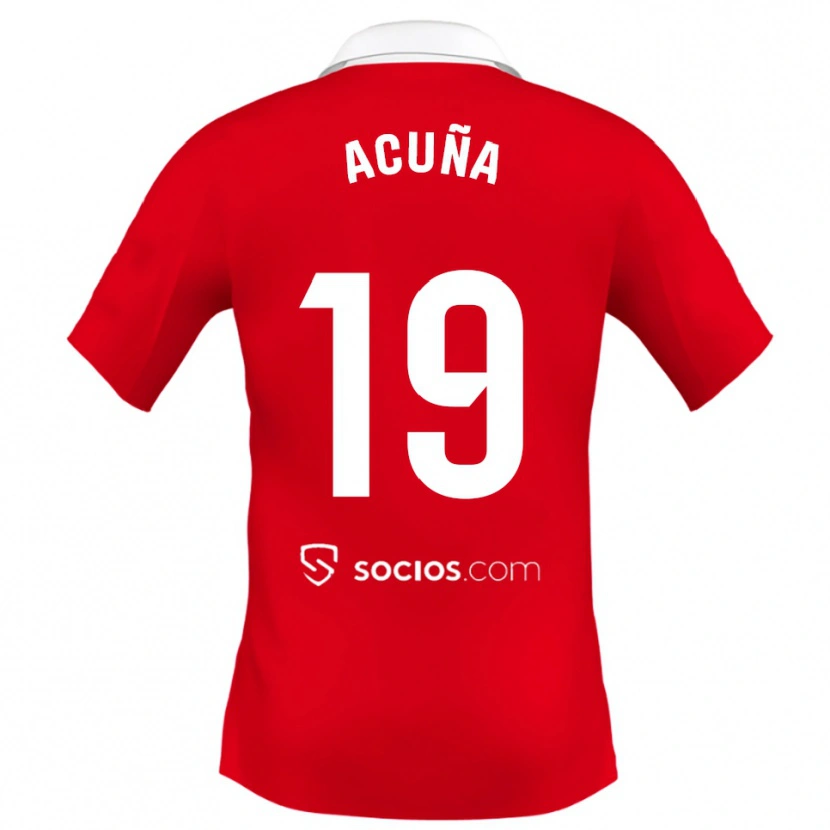 Danxen Femme Maillot Marcos Acuna #19 Rouge Blanc Gris Tenues Extérieur 2025/26 T-Shirt
