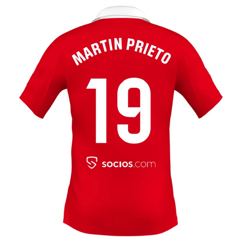 Danxen Femme Maillot Cristina Martín-Prieto Gutiérrez #19 Rouge Blanc Gris Tenues Extérieur 2025/26 T-Shirt