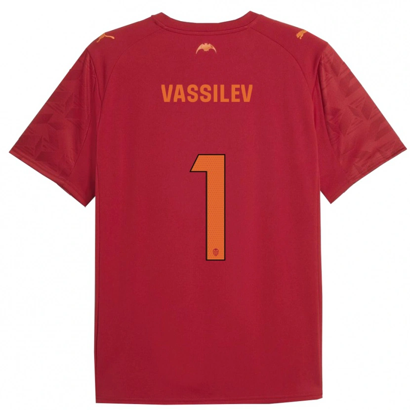 Danxen Femme Maillot David Vassilev #1 Rouge Orange Tenues Extérieur 2025/26 T-Shirt