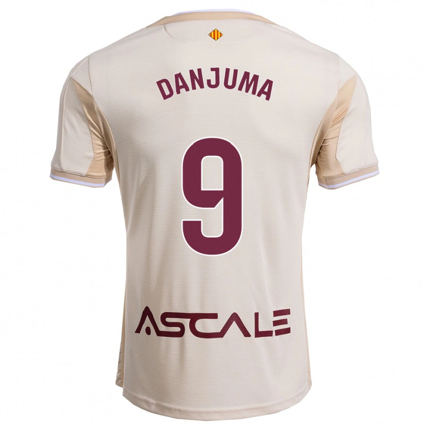 Danxen Femme Maillot Arnaut Danjuma #9 Blanc Cassé Bourgogne Tenues Extérieur 2025/26 T-Shirt
