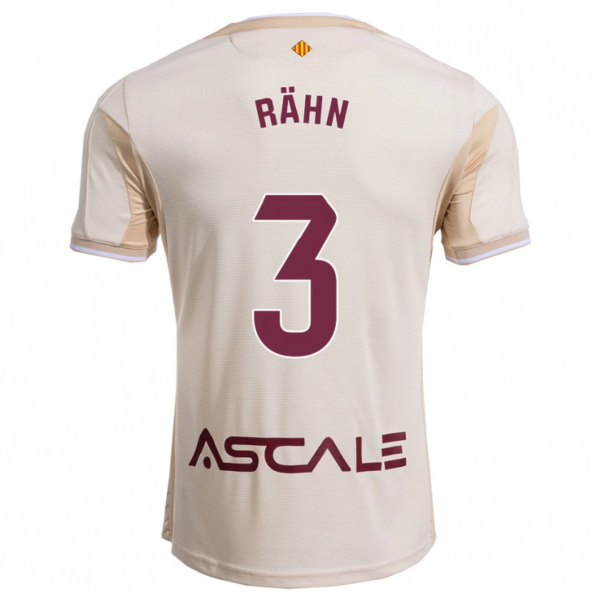 Danxen Femme Maillot Ronan Rähn #3 Blanc Cassé Bourgogne Tenues Extérieur 2025/26 T-Shirt
