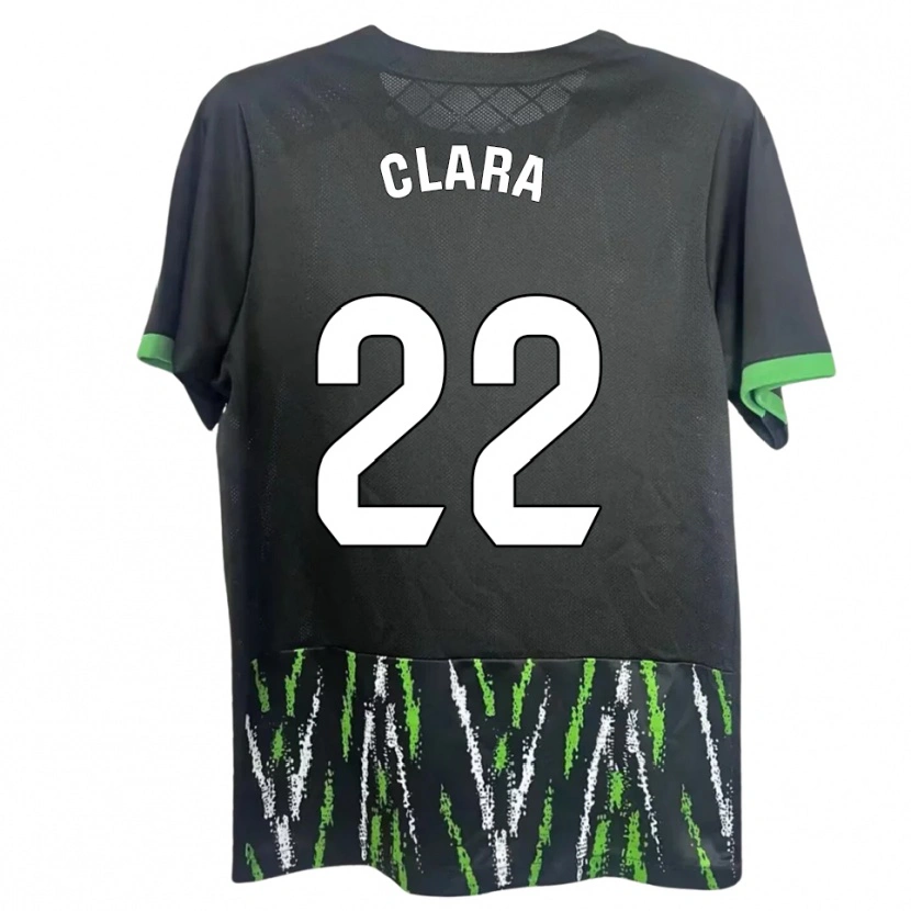 Danxen Femme Maillot Clara Ferrer Gallego #22 Noir Vert Tenues Extérieur 2025/26 T-Shirt