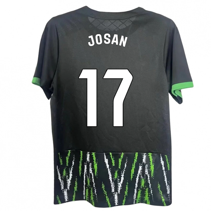 Danxen Femme Maillot Josan #17 Noir Vert Tenues Extérieur 2025/26 T-Shirt