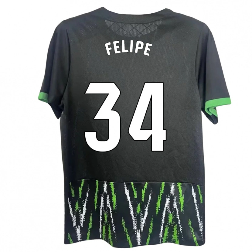 Danxen Femme Maillot Pablo Felipe #34 Noir Vert Tenues Extérieur 2025/26 T-Shirt