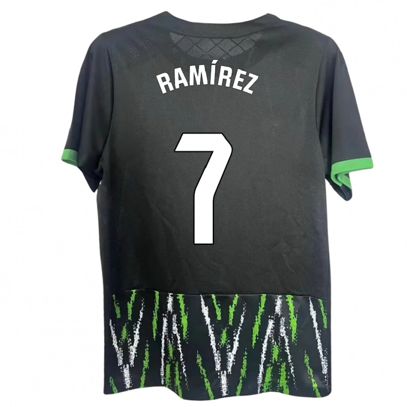 Danxen Femme Maillot Jalmar Ramírez #7 Noir Vert Tenues Extérieur 2025/26 T-Shirt