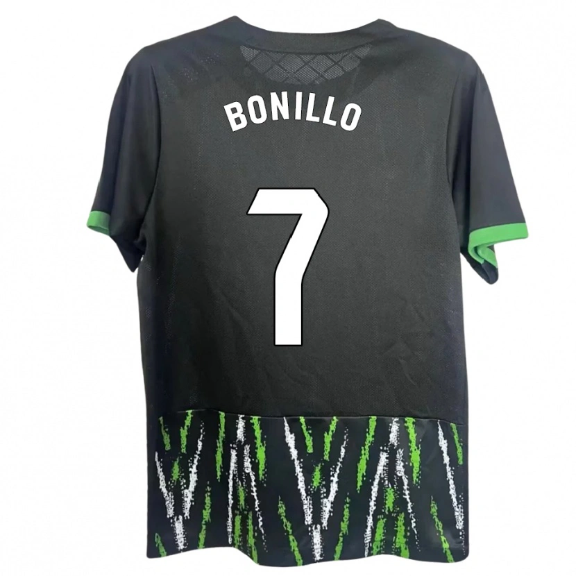 Danxen Femme Maillot Haizam Bonillo #7 Noir Vert Tenues Extérieur 2025/26 T-Shirt
