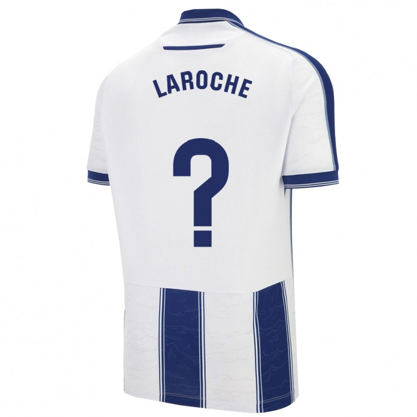 Danxen Femme Maillot Xavier Laroche #0 Marine Blanc Tenues Extérieur 2025/26 T-Shirt