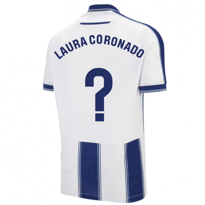 Danxen Femme Maillot Laura Coronado Vilchez #0 Marine Blanc Tenues Extérieur 2025/26 T-Shirt